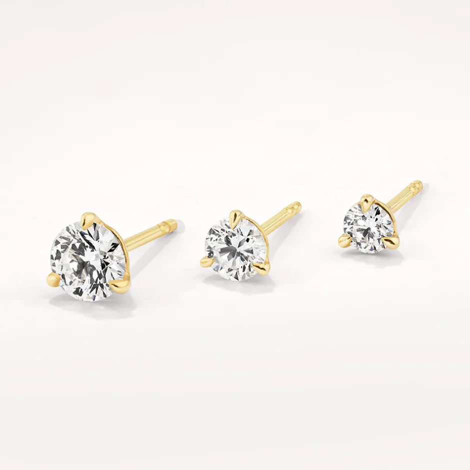 Discount Laboratory-Grown Diamond 0.50ct Round Stud Earrings in 10k Gold Gifts For Him | Gifts For Her