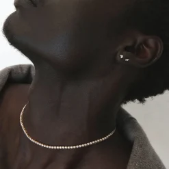 New Laboratory-Grown Diamond 4.00ct Tennis Necklace in 10k Gold Gifts For Her | Luxe Gifting