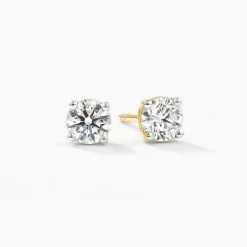 Discount Laboratory-Grown Diamond 0.50ct Round Stud Earrings in 10k Gold Gifts For Him | Gifts For Her