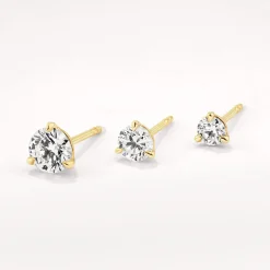 Hot Laboratory-Grown Diamond 0.75ct Round Stud Earrings in 10k Gold Gifts For Him | Gifts For Her