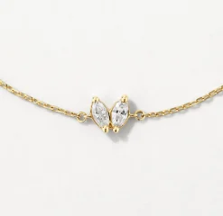 Clearance Laboratory-Grown Diamond Double Marquise Bracelet in 10k Gold Luxe Gifting | Laboratory-grown Diamonds