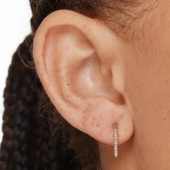 Online Laboratory-Grown Diamond Fine Drop Bar Stud Earrings in 10k Gold Laboratory-grown Diamonds | Earrings
