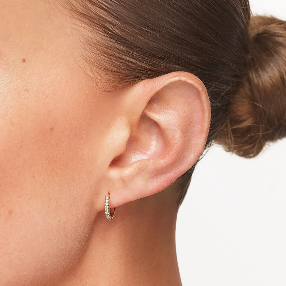 Best Laboratory-Grown Diamond Huggies in 10k Gold Gifts For Her | Luxe Gifting
