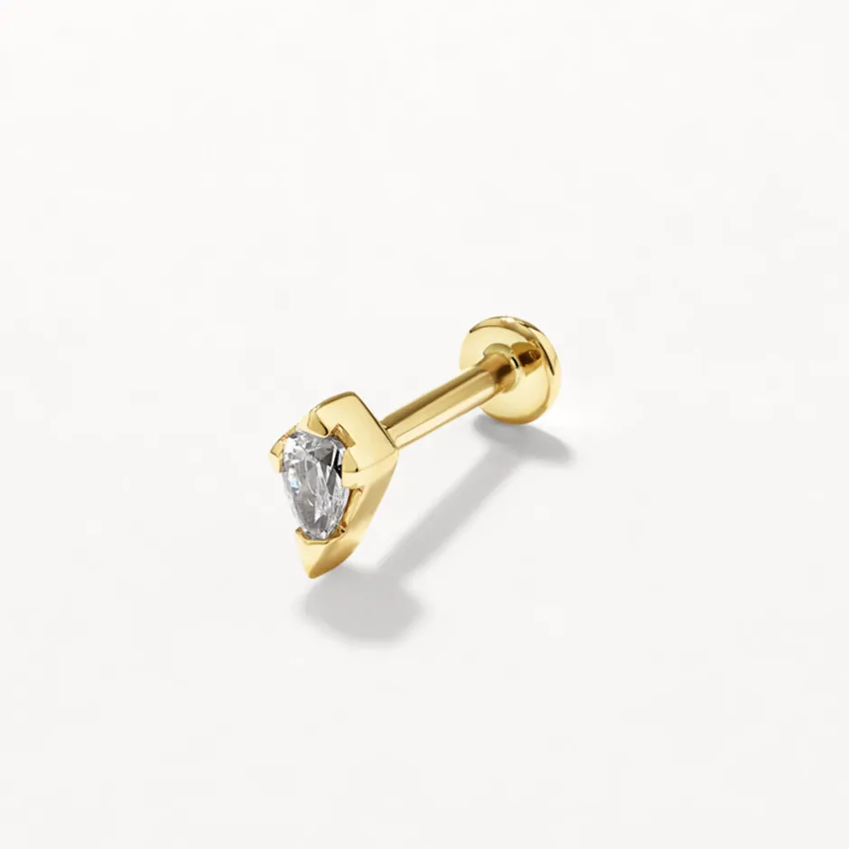 Outlet Laboratory-Grown Diamond Kite Helix Single Stud Earring in 10k Gold Laboratory-grown Diamonds | Earrings