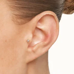 Outlet Laboratory-Grown Diamond Kite Helix Single Stud Earring in 10k Gold Laboratory-grown Diamonds | Earrings