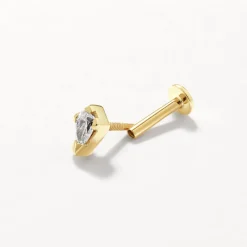 Outlet Laboratory-Grown Diamond Kite Helix Single Stud Earring in 10k Gold Laboratory-grown Diamonds | Earrings