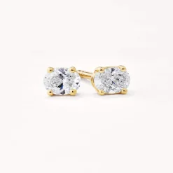 Clearance Laboratory-Grown Diamond Oval Stud Earrings in 10k Gold Best Selling Gifts | Bridal Gifts