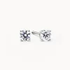 Fashion Laboratory-Grown Diamond Round Stud Earrings in Silver Best Selling Gifts | Gifts For Him