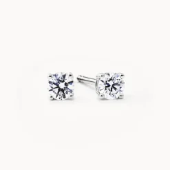 Fashion Laboratory-Grown Diamond Round Stud Earrings in Silver Best Selling Gifts | Gifts For Him