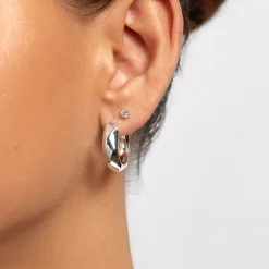 Fashion Laboratory-Grown Diamond Round Stud Earrings in Silver Best Selling Gifts | Gifts For Him