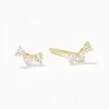 Clearance Laboratory-Grown Diamond Trio Bar Stud Earrings in 10k Gold Gifts For Her | Laboratory-grown Diamonds