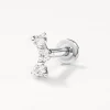 Outlet Laboratory-Grown Diamond Trio Bar Helix Single Stud Earring in Silver Laboratory-grown Diamonds | 925 Sterling Silver