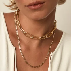 Best Large Paperclip Toggle Necklace in Gold Under $500 | 18k Fine Gold Plated