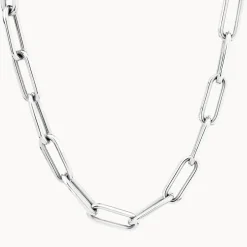 Hot Large Paperclip Toggle Necklace in Silver Under $500 | 925 Sterling Silver