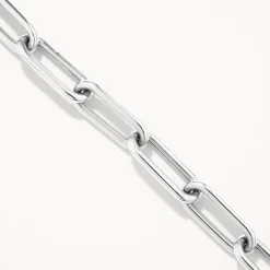 Hot Large Paperclip Toggle Necklace in Silver Under $500 | 925 Sterling Silver