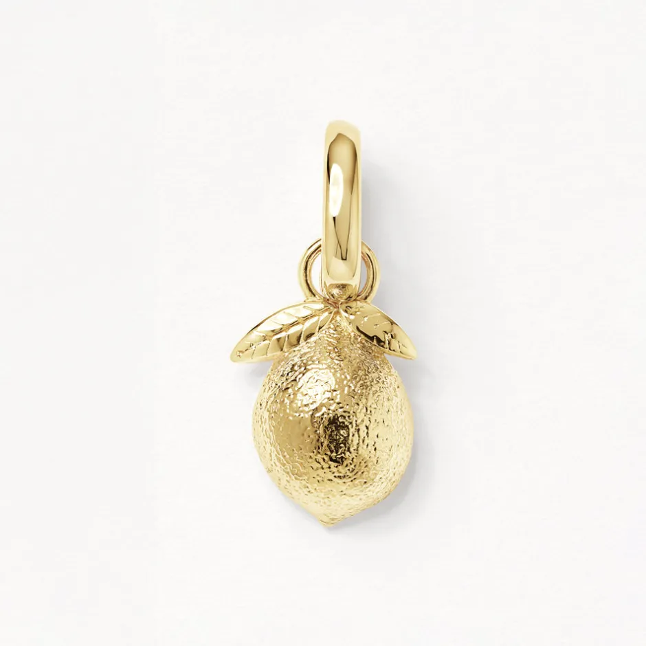 Discount Lemon Charm Pendant in Gold 18k Fine Gold Plated | Personalisation