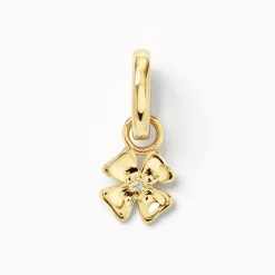 Online Lucky Clover Charm Pendant in Gold 18k Fine Gold Plated | Personalisation