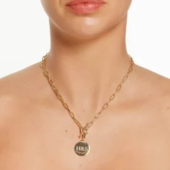 Best Maxi Engravable Disc Pendant in Gold Engravable Jewellery | Personalisation