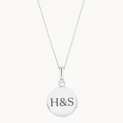 Online Maxi Engravable Disc Pendant in Silver Engravable Jewellery | 925 Sterling Silver