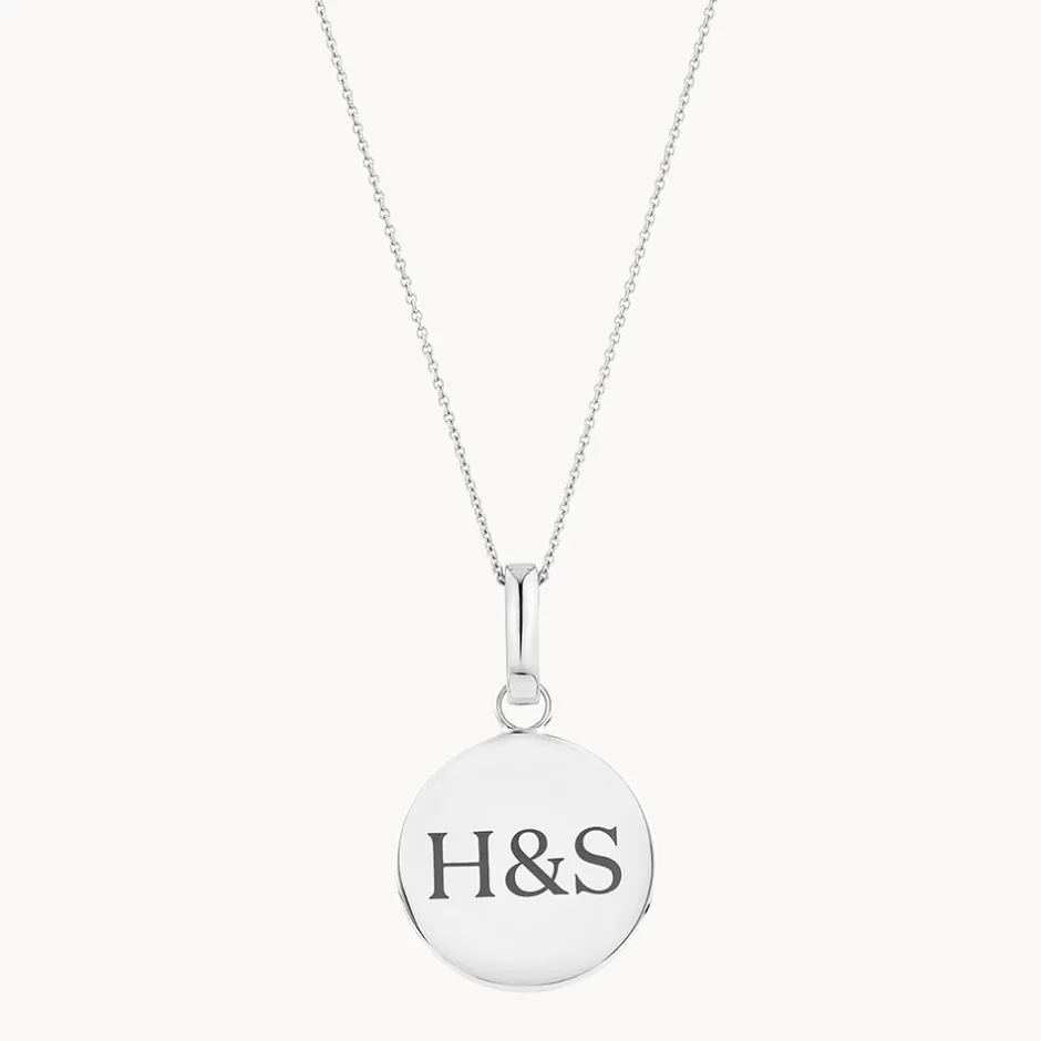 Online Maxi Engravable Disc Pendant in Silver Engravable Jewellery | 925 Sterling Silver