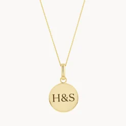 Best Maxi Engravable Disc Pendant in Gold Engravable Jewellery | Personalisation