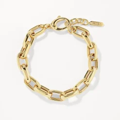 Best Maxi Paperclip Chain Bracelet in Gold 18k Fine Gold Plated | Bracelets & Bangles