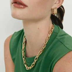 Discount Maxi Paperclip Chain Necklace in Gold 18k Fine Gold Plated | Necklaces & Pendants