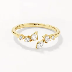 Sale Medley x Dinnara Lab-Grown Diamond 0.25ct Bypass Ring in 10k Gold Luxe Gifting | Laboratory-grown Diamonds