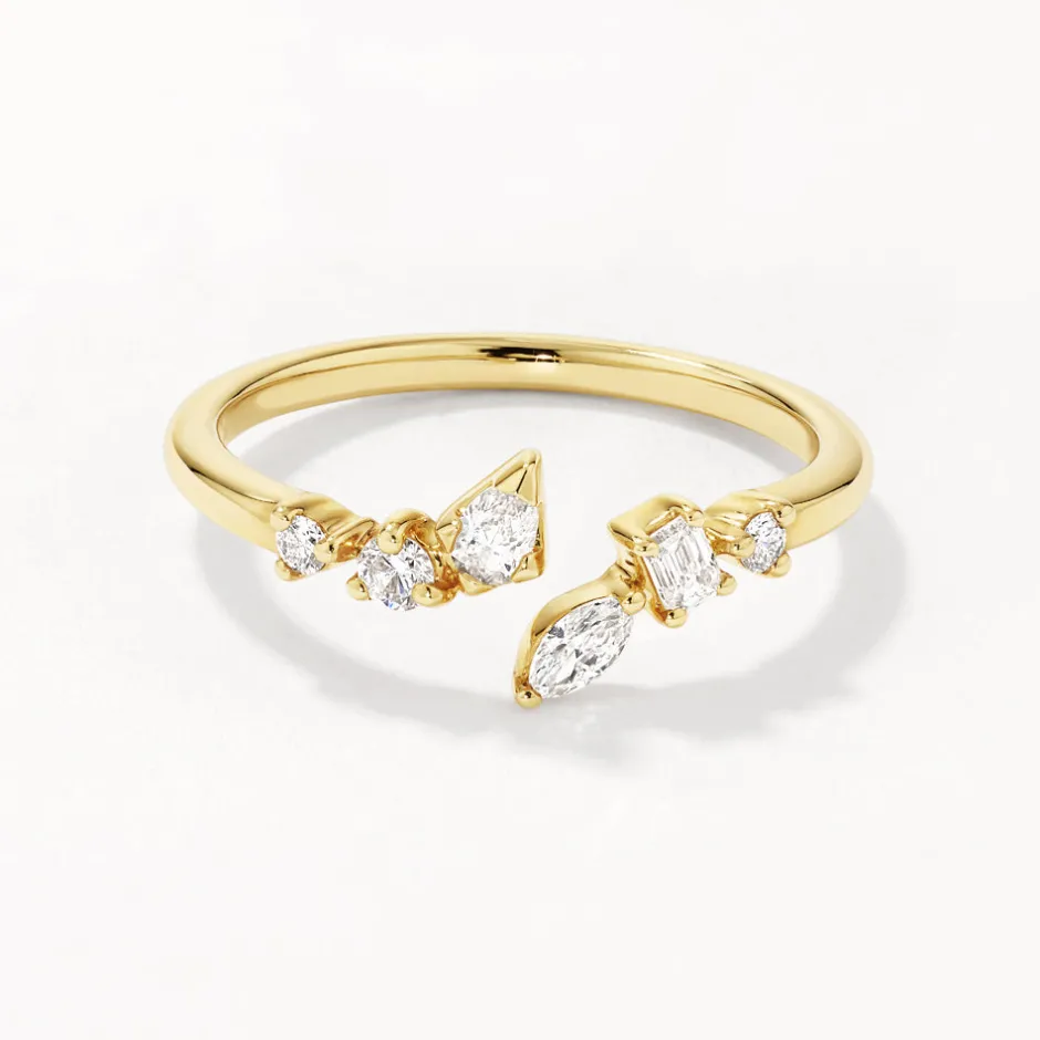 Sale Medley x Dinnara Lab-Grown Diamond 0.25ct Bypass Ring in 10k Gold Luxe Gifting | Laboratory-grown Diamonds