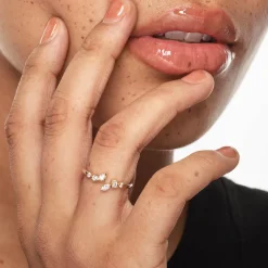 Sale Medley x Dinnara Lab-Grown Diamond 0.25ct Bypass Ring in 10k Gold Luxe Gifting | Laboratory-grown Diamonds