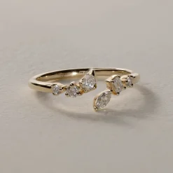 Sale Medley x Dinnara Lab-Grown Diamond 0.25ct Bypass Ring in 10k Gold Luxe Gifting | Laboratory-grown Diamonds