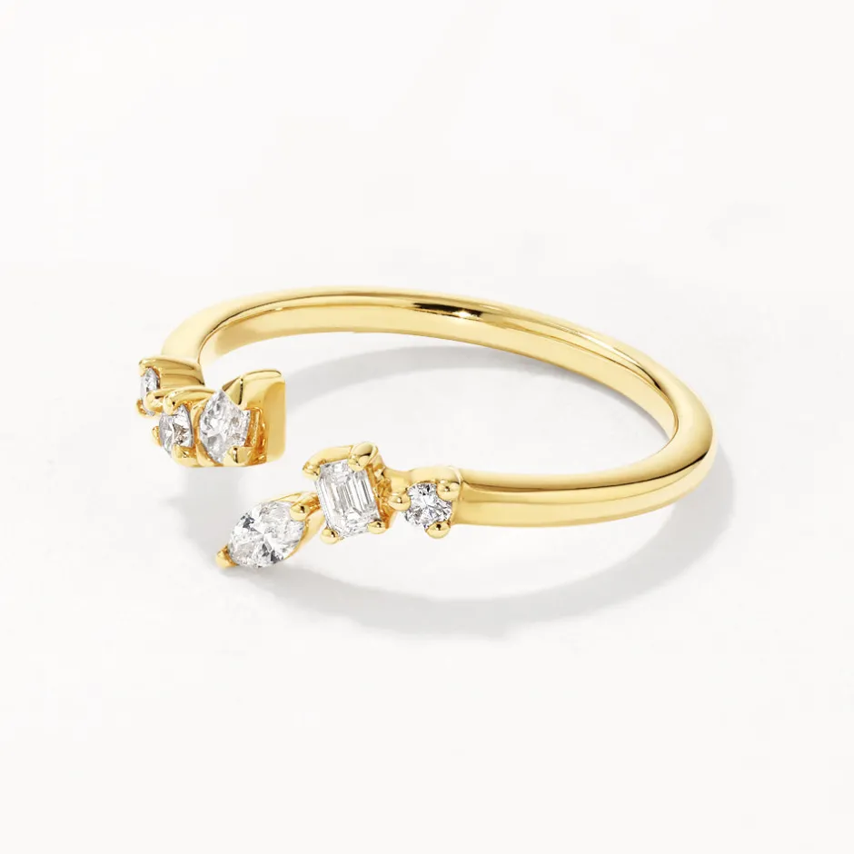 Sale Medley x Dinnara Lab-Grown Diamond 0.25ct Bypass Ring in 10k Gold Luxe Gifting | Laboratory-grown Diamonds