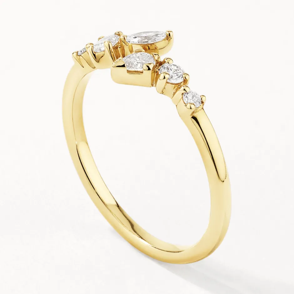 Sale Medley x Dinnara Lab-Grown Diamond 0.25ct Bypass Ring in 10k Gold Luxe Gifting | Laboratory-grown Diamonds