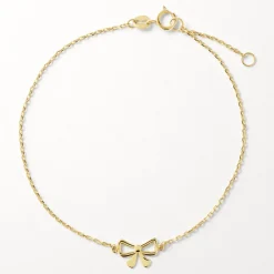 Best Medley x Dinnara Micro Bow Bracelet in 10k Gold Symbolic Jewellery | Bracelets & Bangles