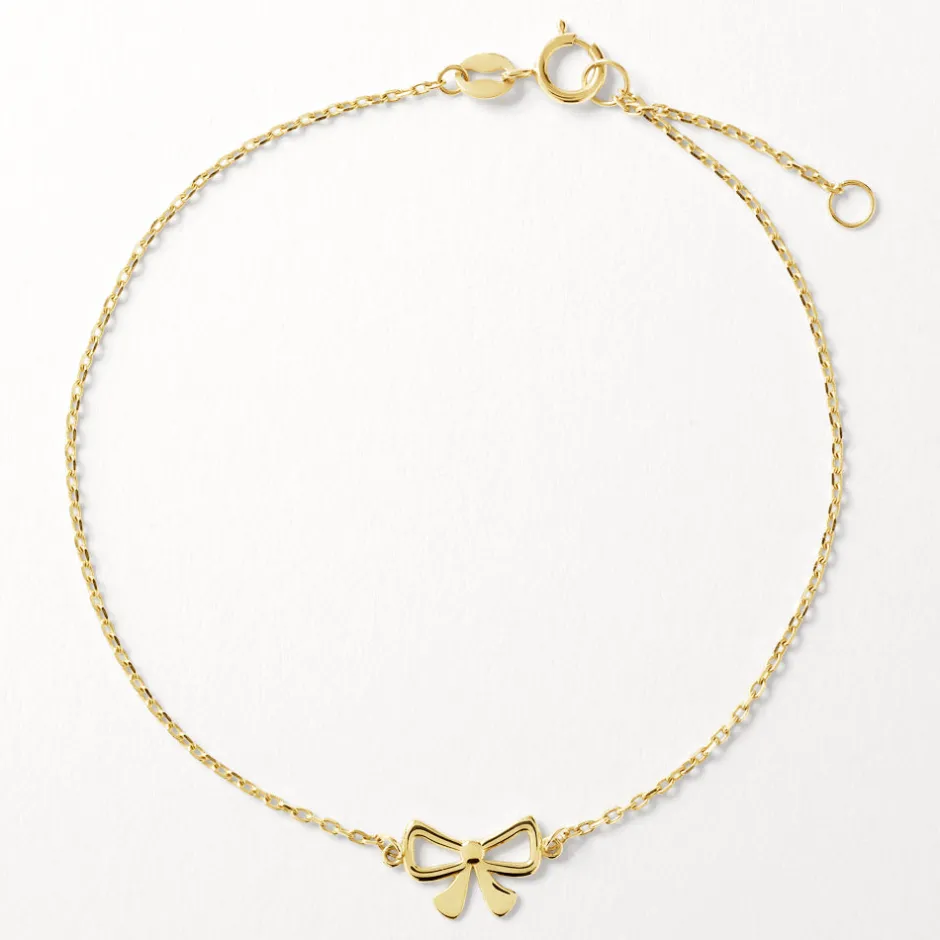 Best Medley x Dinnara Micro Bow Bracelet in 10k Gold Symbolic Jewellery | Bracelets & Bangles