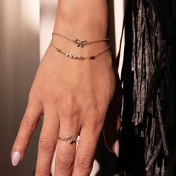 Best Medley x Dinnara Micro Bow Bracelet in 10k Gold Symbolic Jewellery | Bracelets & Bangles