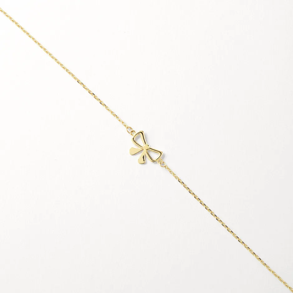 Best Medley x Dinnara Micro Bow Bracelet in 10k Gold Symbolic Jewellery | Bracelets & Bangles