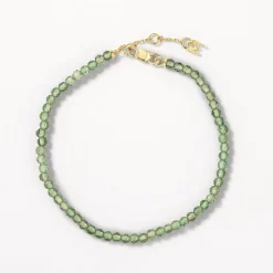Sale Micro Aventurine Bead Bracelet in Gold Natural Gemstones | 18k Fine Gold Plated