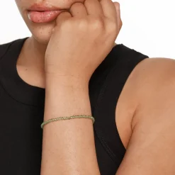 Sale Micro Aventurine Bead Bracelet in Gold Natural Gemstones | 18k Fine Gold Plated
