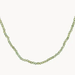 Best Micro Aventurine Bead Necklace in Gold Natural Gemstones | 18k Fine Gold Plated