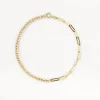 Clearance Micro Beaded Half Paperclip Chain Bracelet in 10k Gold Bracelets & Bangles | Bracelets