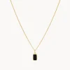 Best Micro Black Onyx Unisex Pendant Necklace in Gold Natural Gemstones | 18k Fine Gold Plated