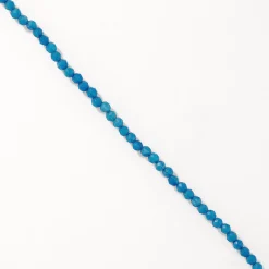 Discount Micro Blue Agate Bead Bracelet in Gold Under $150 | Natural Gemstones