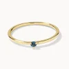 Sale Micro Blue Topaz Round Solitaire Ring in 10k gold Birthstone Jewellery | Under $300