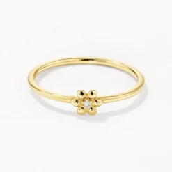 Hot Micro Diamond Daisy Ring in 10k Gold Rings | Diamond Rings