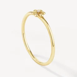 Hot Micro Diamond Daisy Ring in 10k Gold Rings | Diamond Rings
