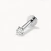 Online Micro Diamond Helix Single Stud Earring in Silver Gifts For Him | Bridal Gifts