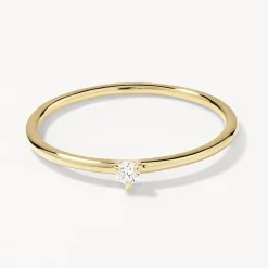 Discount Micro Diamond Round Solitaire Ring in 10k gold Gifts For Her | Under $300