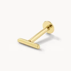 Outlet Micro Fine Bar Helix Single Stud Earring in 10k Gold 10k Gold | Earrings