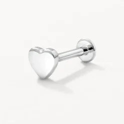 New Micro Heart Helix Single Stud Earring in Silver Best Selling Gifts | Gifts For Her